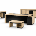 Manager's desk with table