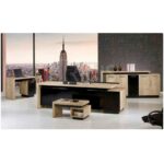 Manager's desk with table