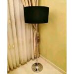 Wrought Iron Floor Lamp, Modern Living Room Standing Lamp, LED Light for Office, Apartment and Bedroom