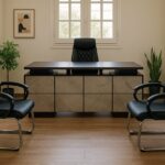 مكتب 180 سم مودرن مزود بوحده وسايد