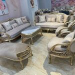 2-3 صالون كلاسيك دهبي بترابيزة رخام