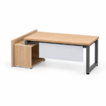 SP-Metal – Custom Heavy-Duty Steel Frame Office Desk – Premium Wooden Top