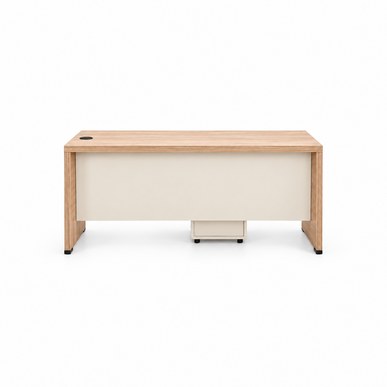 ChatGPT Image Sep 28, 2026, 11_28_54 AM M160-Set – Double MDF Office Desk 160 cm with Side Drawer Unit – Premium Wooden Finish - Image 1